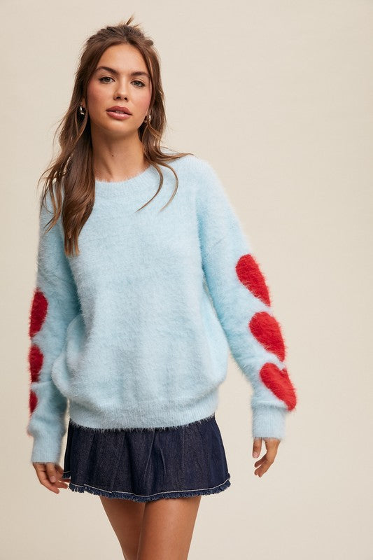 Give Love Fuzzy Knit Sweater