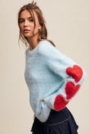 Give Love Fuzzy Knit Sweater