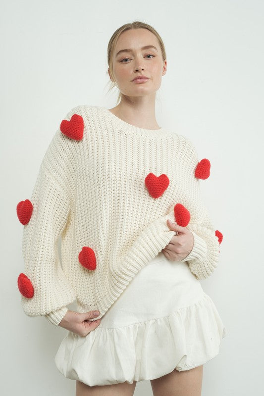 3D Heart Sweater