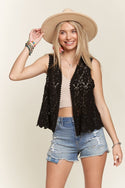 Crochet Vest with Scallop Hem