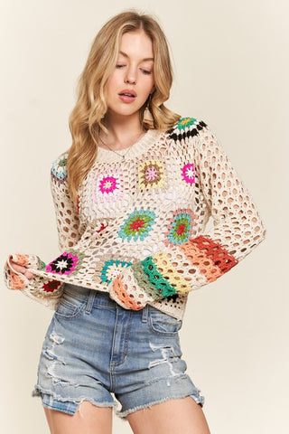 Multi Color Crochet Top