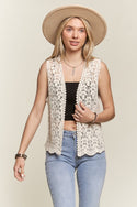 Crochet Vest with Scallop Hem